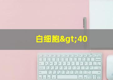 白细胞>40